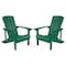 Flash Furniture Green Poly Resin Adirondack Chair 2PK 2-JJ-C14501-GRN-GG - alternate 7
